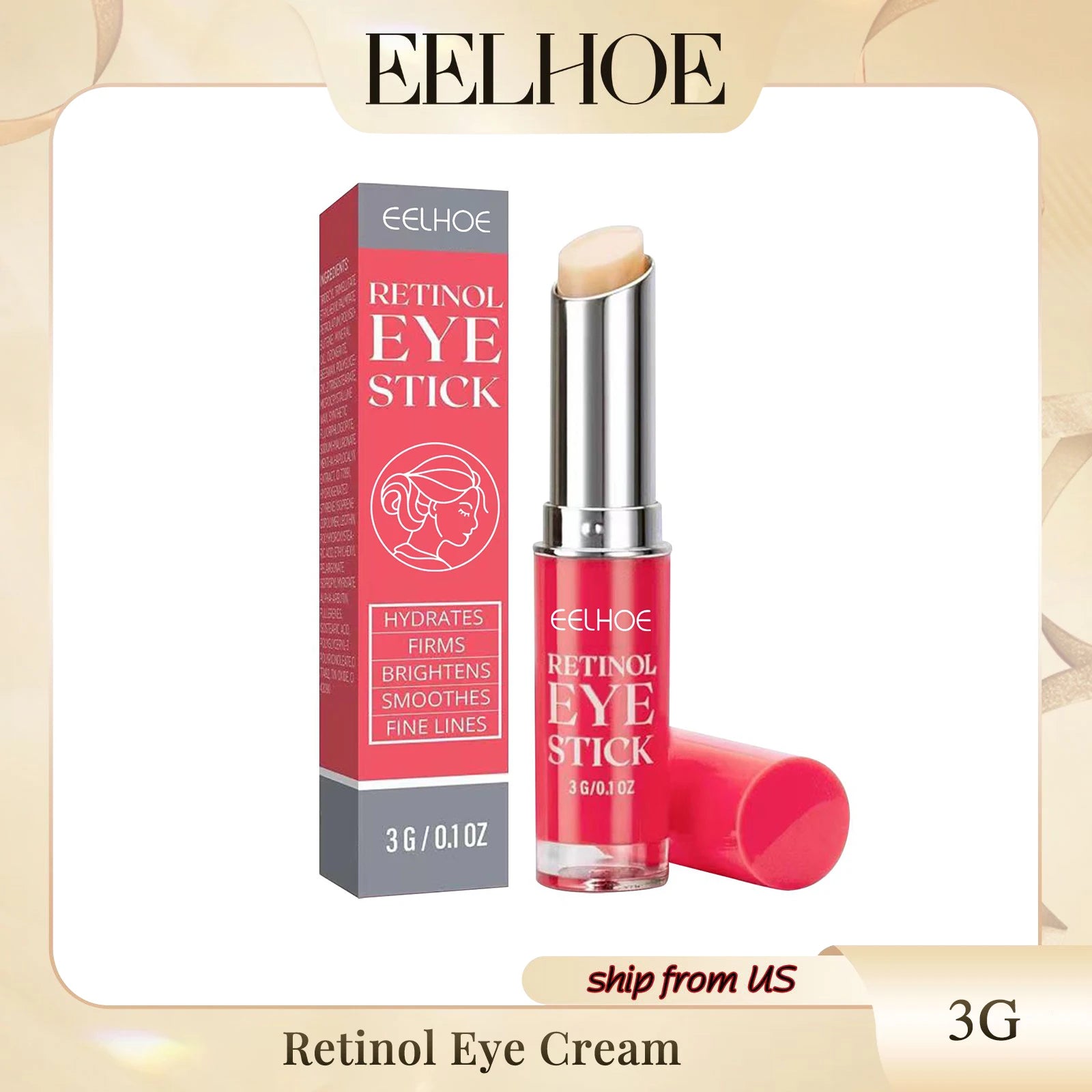 Retinol Eye Cream Stick Reduces Bags Dark Circles - STG Shopping