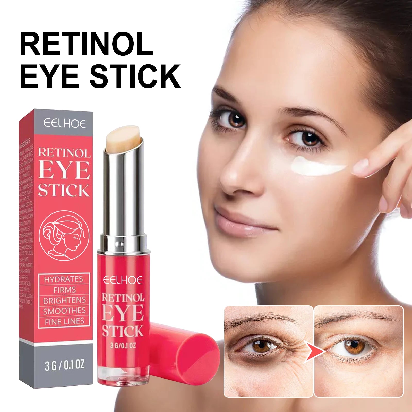 Retinol Eye Cream Stick Reduces Bags Dark Circles - STG Shopping