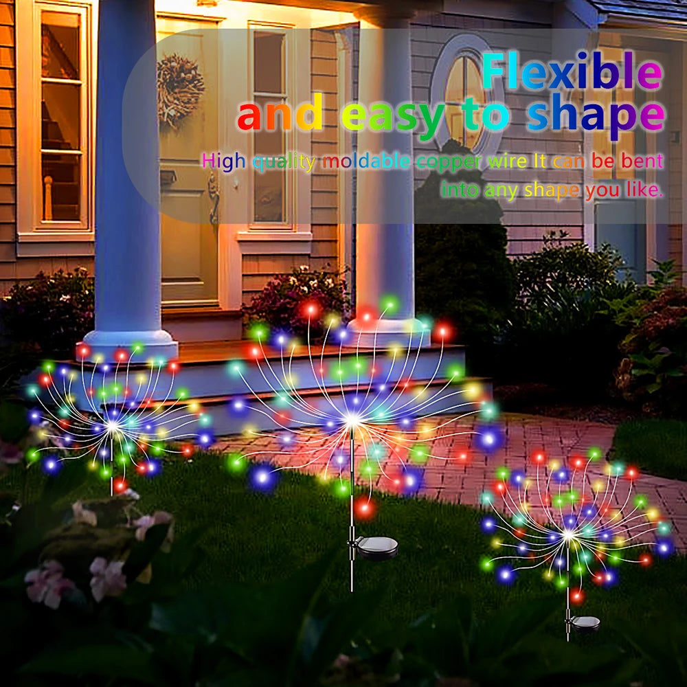 Solar Firework Fairy Light LED Outdoor Waterproof - STG Shopping