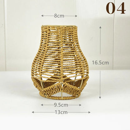 1PC Exquisit Hand-woven Rattan Hanging Lamp Shade - STG Shopping