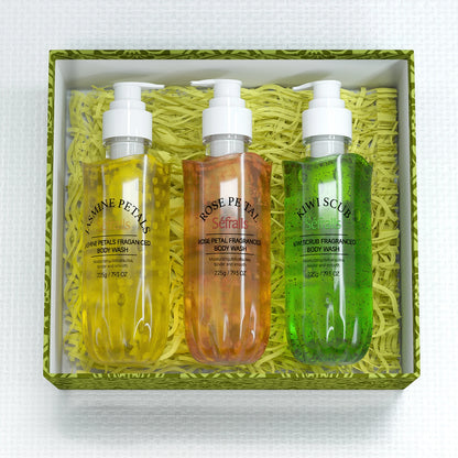 Petal Fragrance Body Wash Set 225g*3pcs Shower Gel - STG Shopping