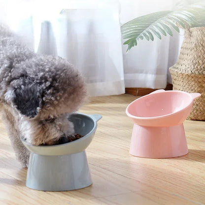 Dog or Cat Food Bowl Tilt High Anti-choking