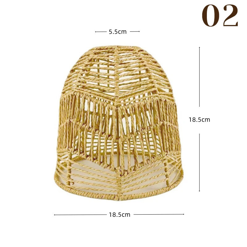 1PC Exquisit Hand-woven Rattan Hanging Lamp Shade - STG Shopping