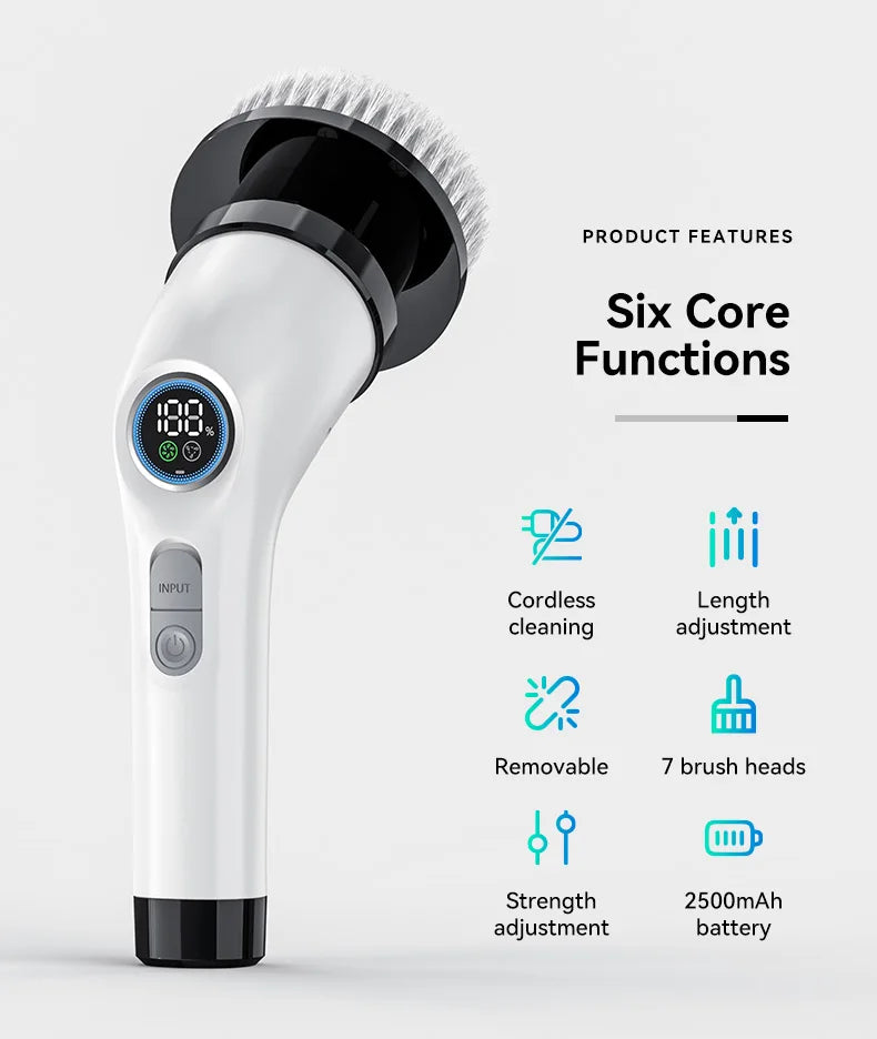 Electric Spin Scrubber Cordless Cleaning Shower Brush - STG Shopping