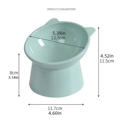 Dog or Cat Food Bowl Tilt High Anti-choking