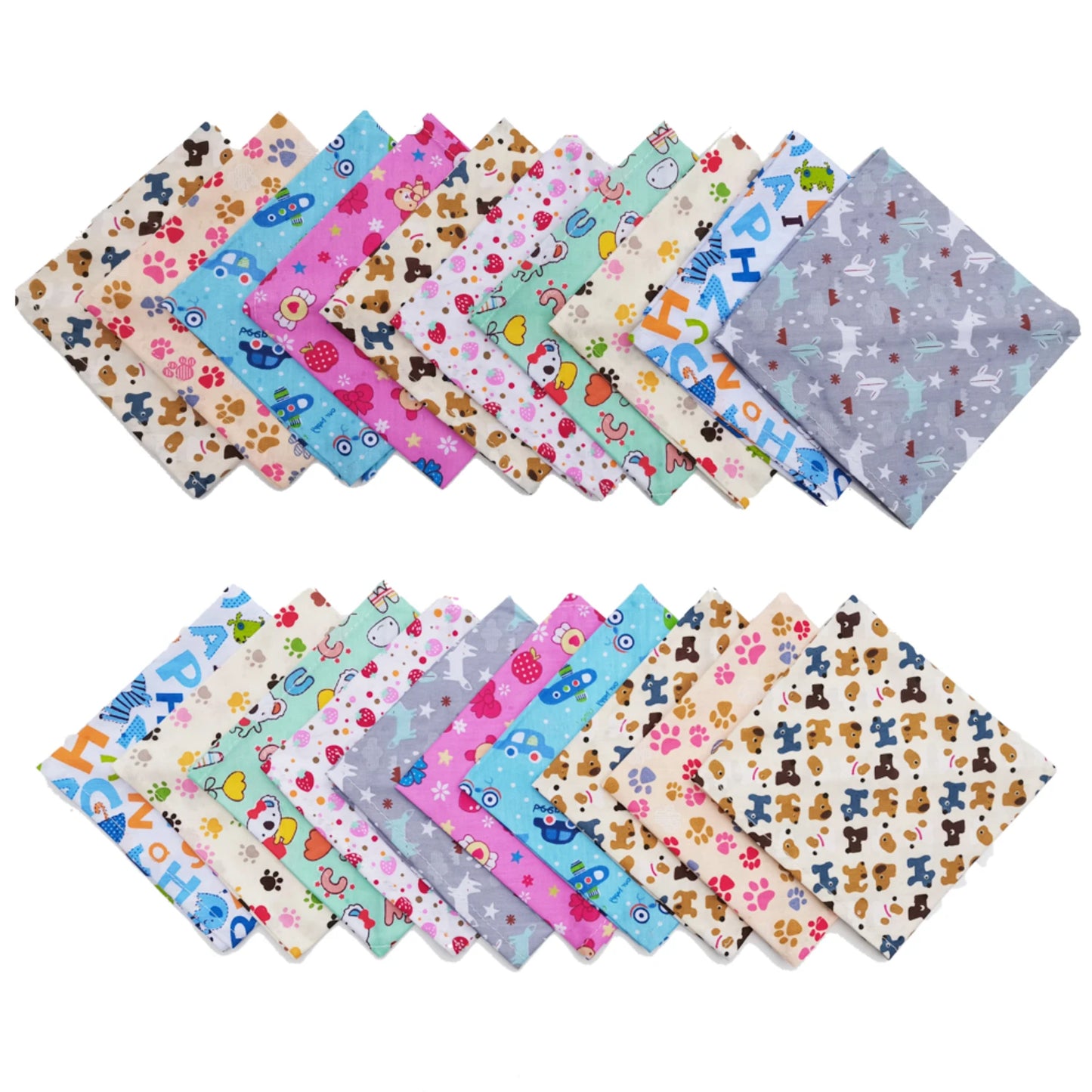 Soft, stylish, adorable pack assorted cute dog bandanas