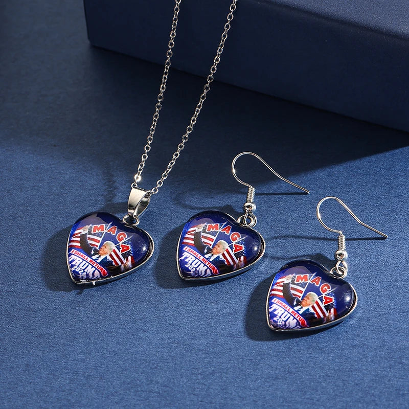 Donald Trump Earrings, Necklaces, Pendants - STG Shopping