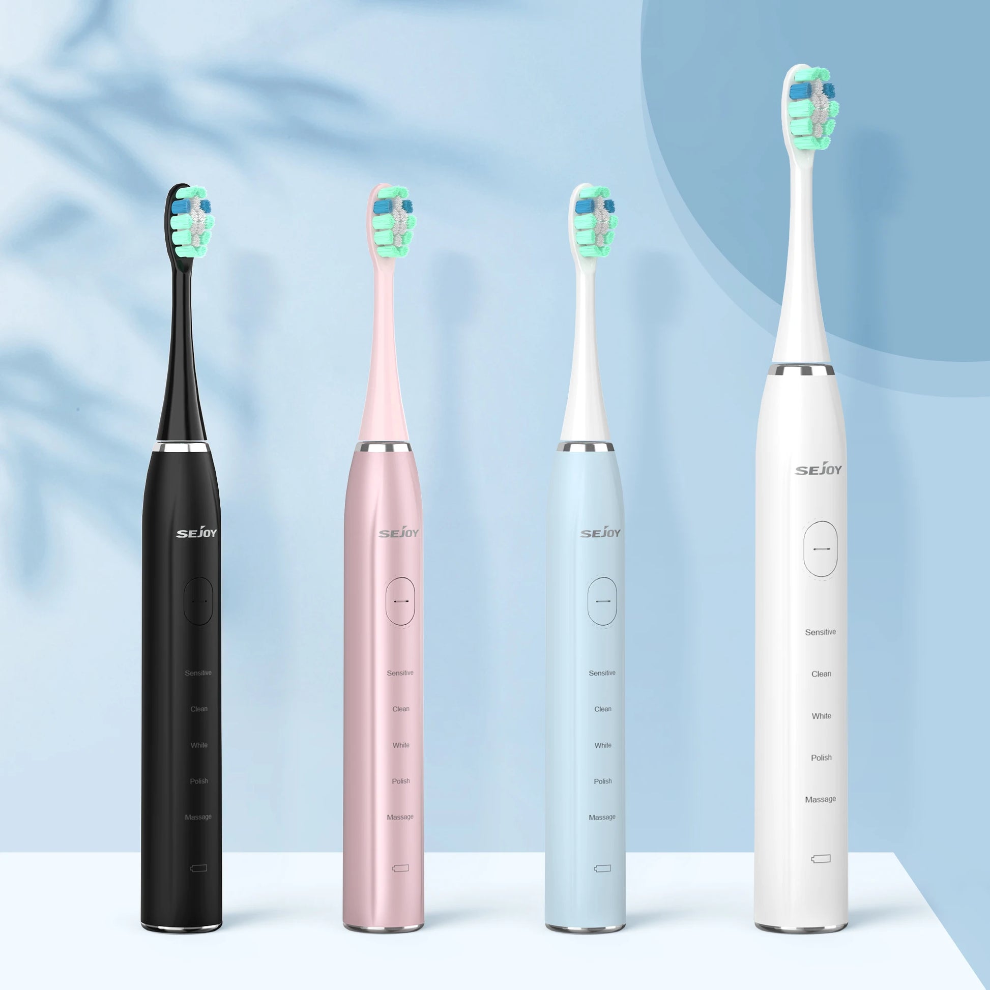 Smart Electric Toothbrush Rechargeable With 12pcs Replacement Head - STG Shopping