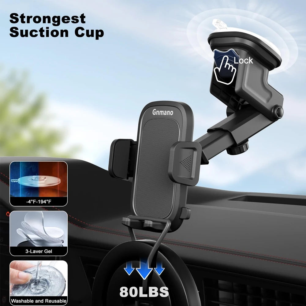 Car Phone Holder 4 in 1 Super Stable Long Arm - STG Shopping