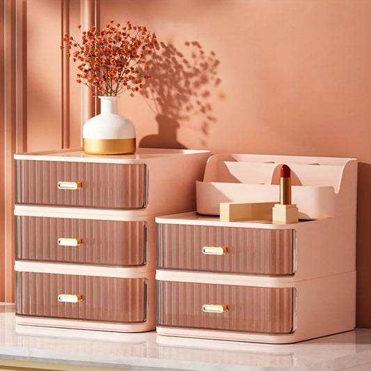 Makeup Organizer with Drawers for Skincare, Cosmetics, Brushes