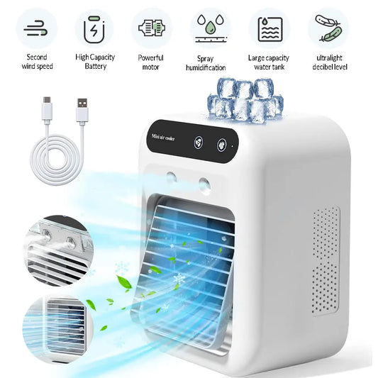 Mini Cold Airconditioner Fan 2-Speed Humidifier - STG Shopping