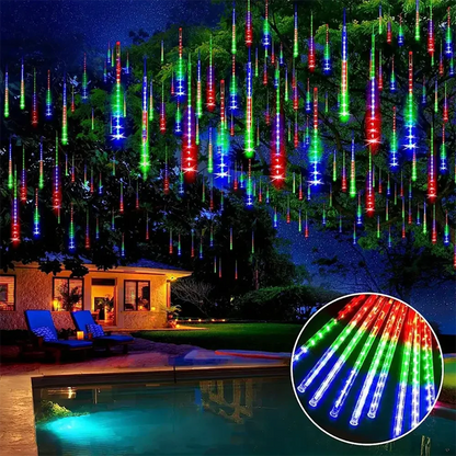 Solar Meteor Shower Rain Waterproof String Lights - STG Shopping