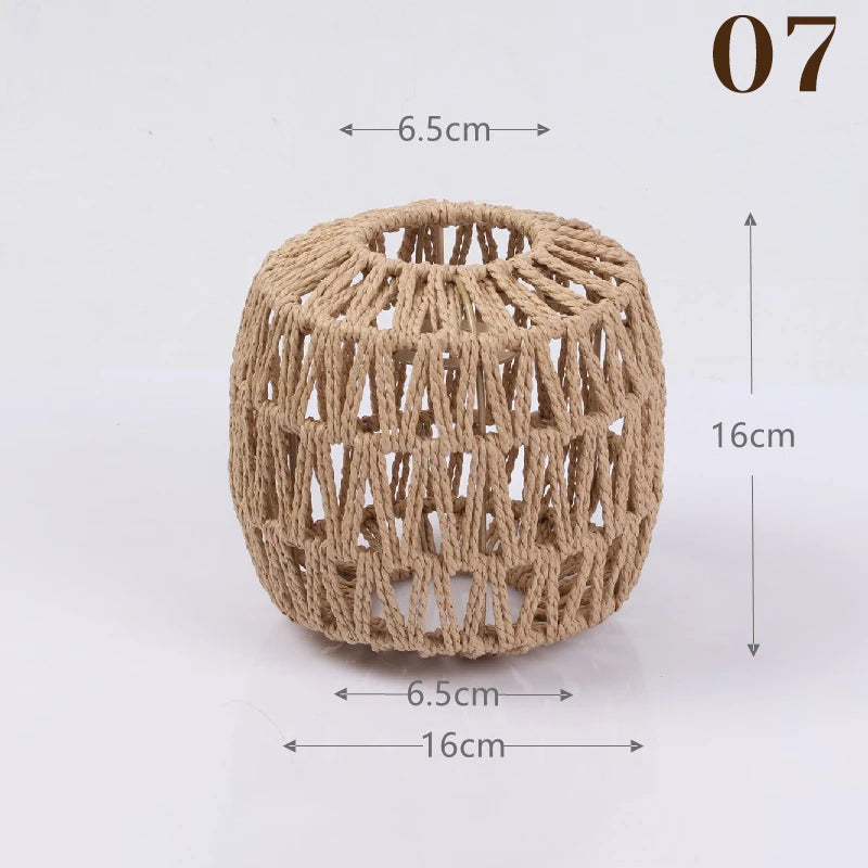 1PC Exquisit Hand-woven Rattan Hanging Lamp Shade - STG Shopping