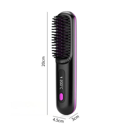 Electric Negative Ion Hair Straightener Brush & Curling Comb - STG Shopping