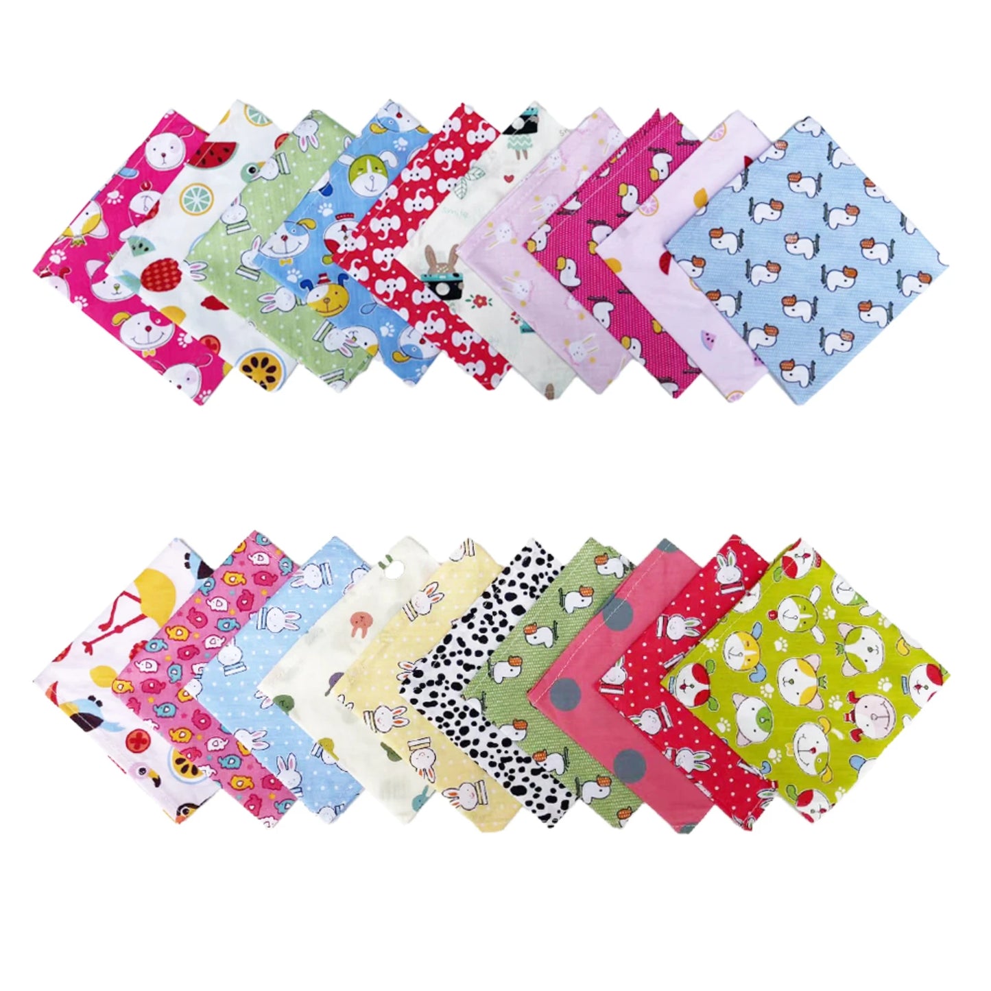 Soft, stylish, adorable pack assorted cute dog bandanas