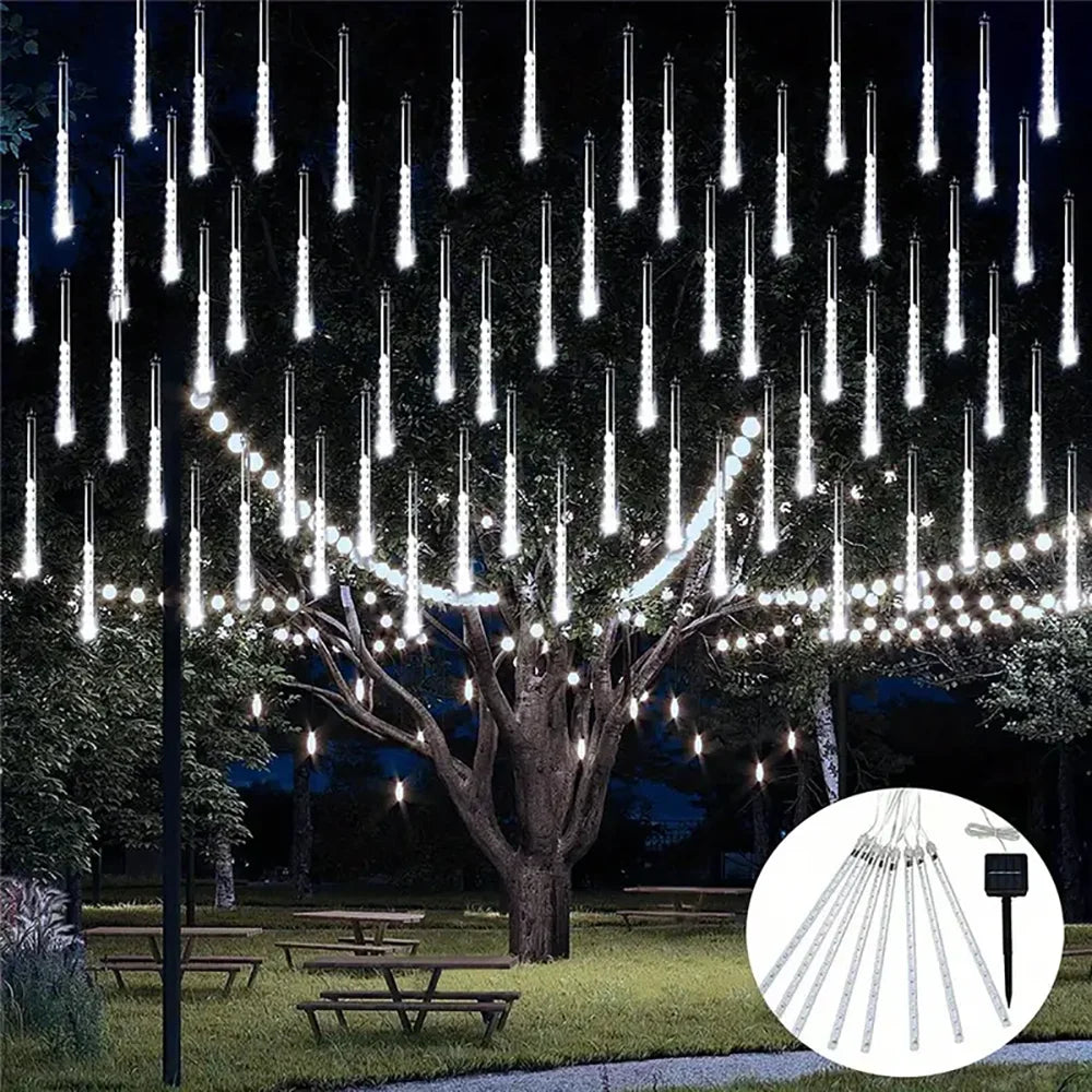 Solar Meteor Shower Rain Waterproof String Lights - STG Shopping