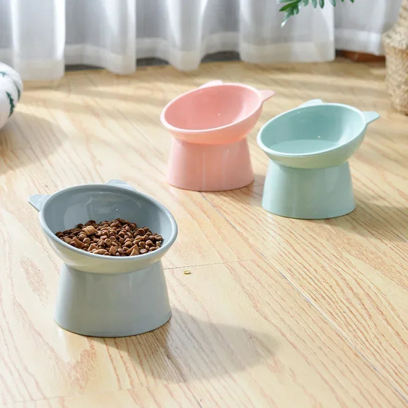 Dog or Cat Food Bowl Tilt High Anti-choking