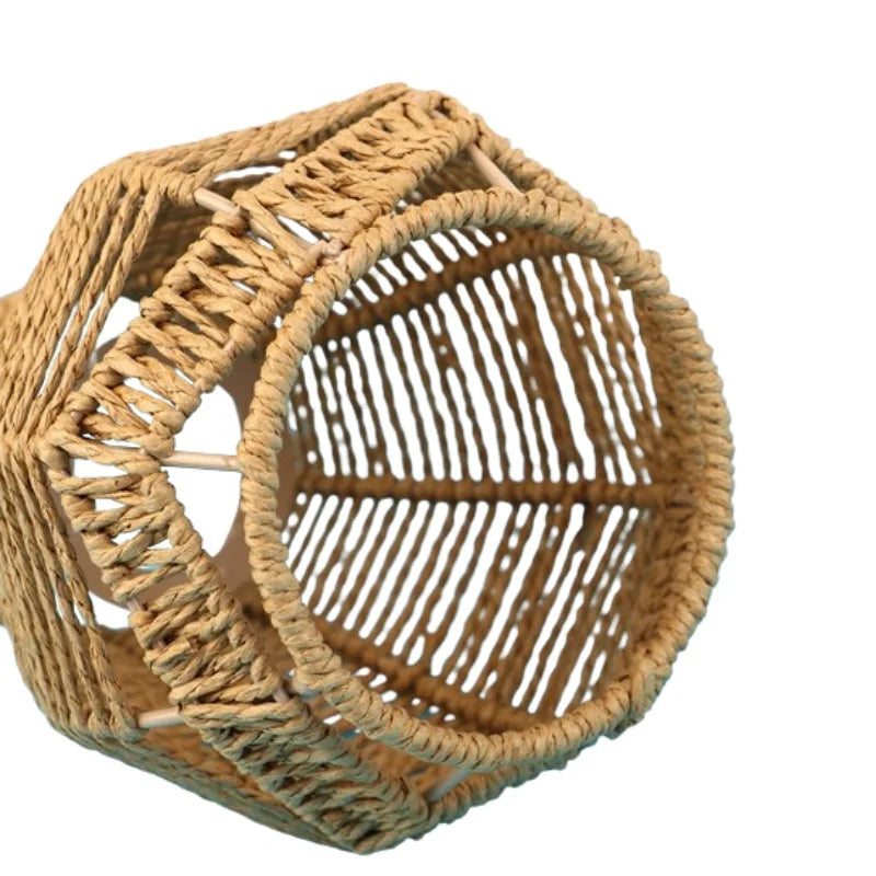 1PC Exquisit Hand-woven Rattan Hanging Lamp Shade - STG Shopping